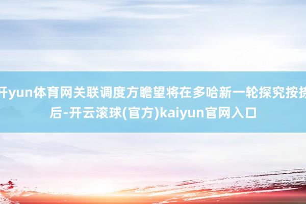 开yun体育网关联调度方瞻望将在多哈新一轮探究按捺后-开云滚球(官方)kaiyun官网入口