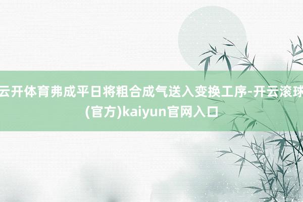 云开体育弗成平日将粗合成气送入变换工序-开云滚球(官方)kaiyun官网入口